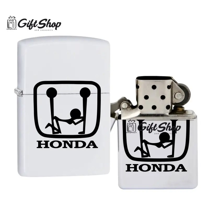 Honda, bricheta metalica gravata laser cu mesajv